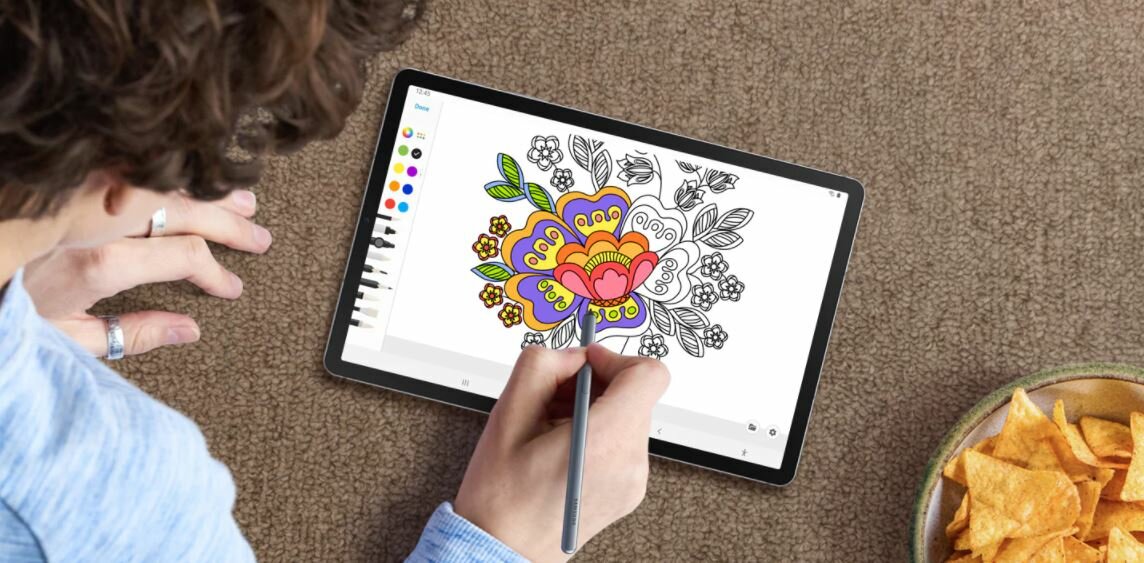 Tablet Samsung Galaxy Tab S6 z aplikacją do rysowania